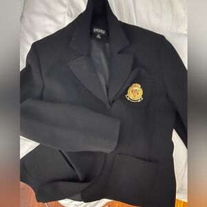 Kasper Black Emblem Blazer with front pockets in 12P